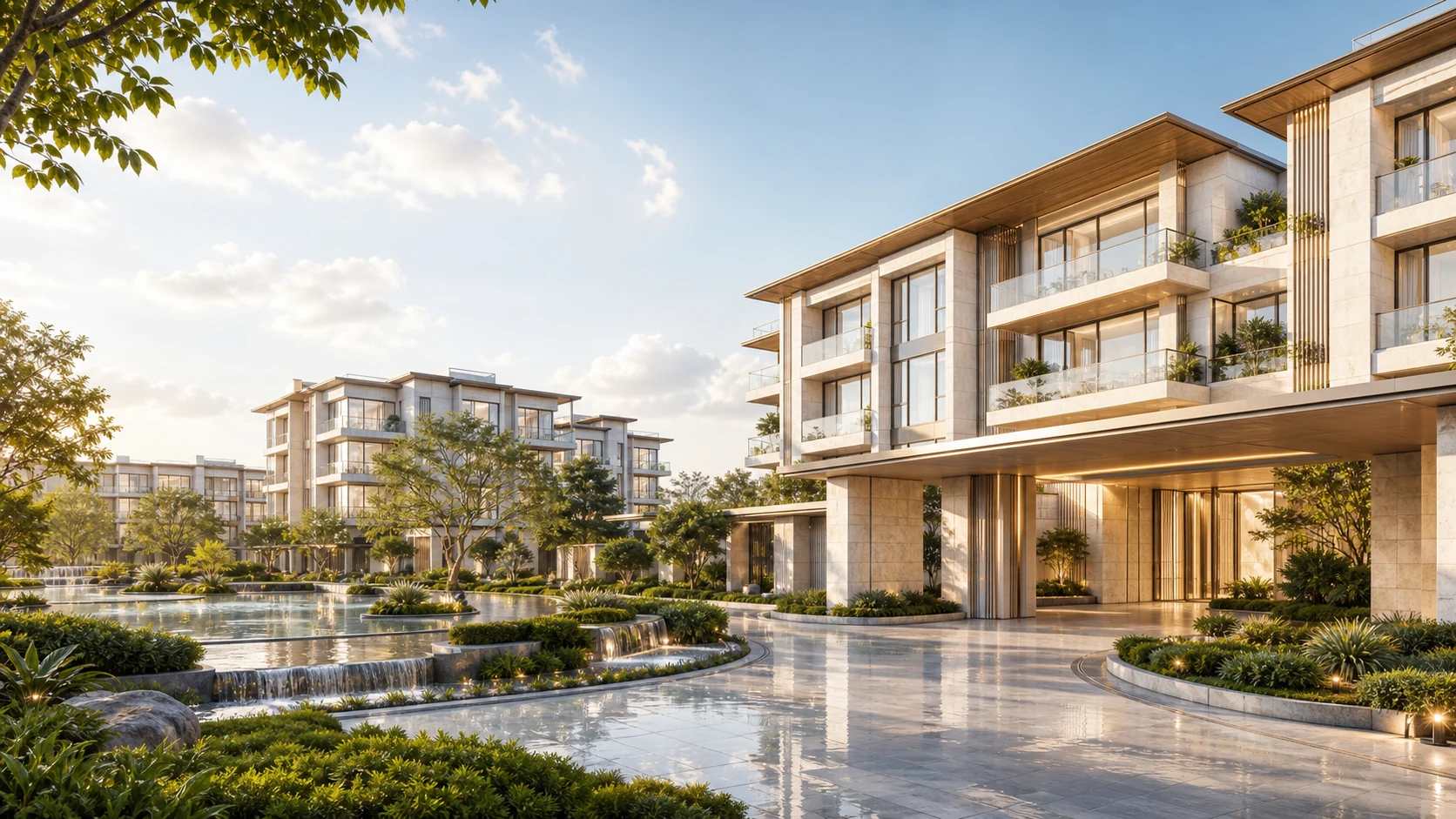 Bright luxury residential development visualisation